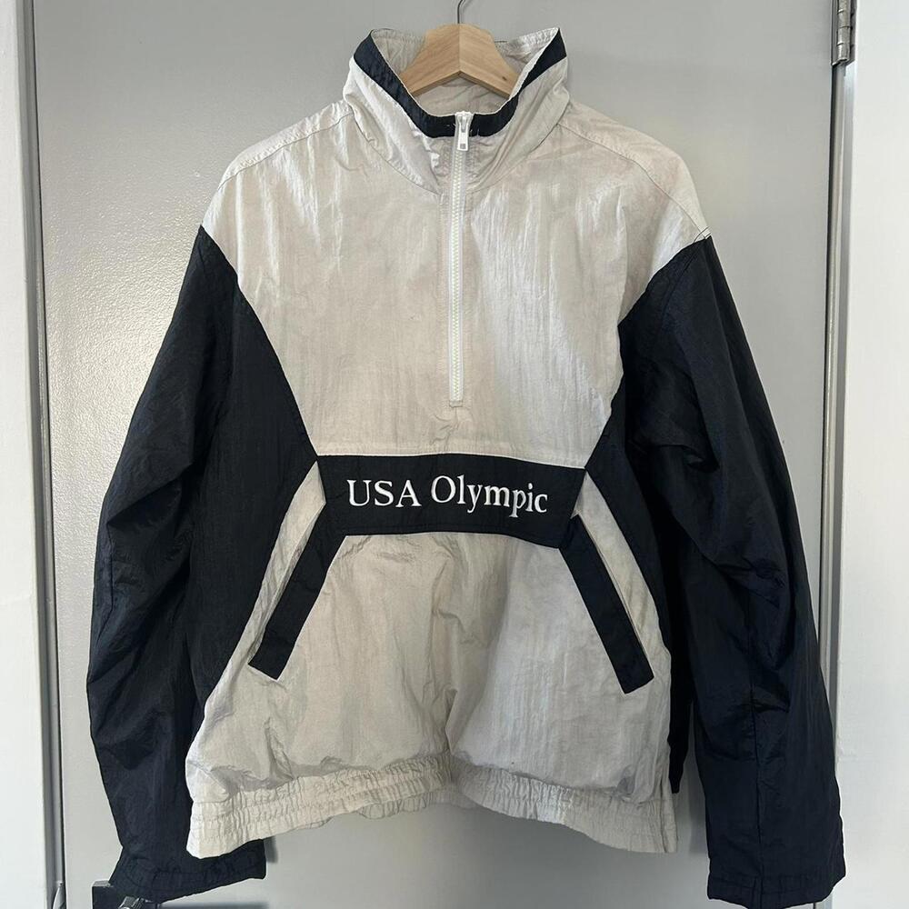 1992 USA Olympic white windbreaker jacket